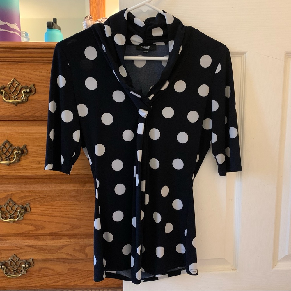 Premise Studio Polka Dot Blouse